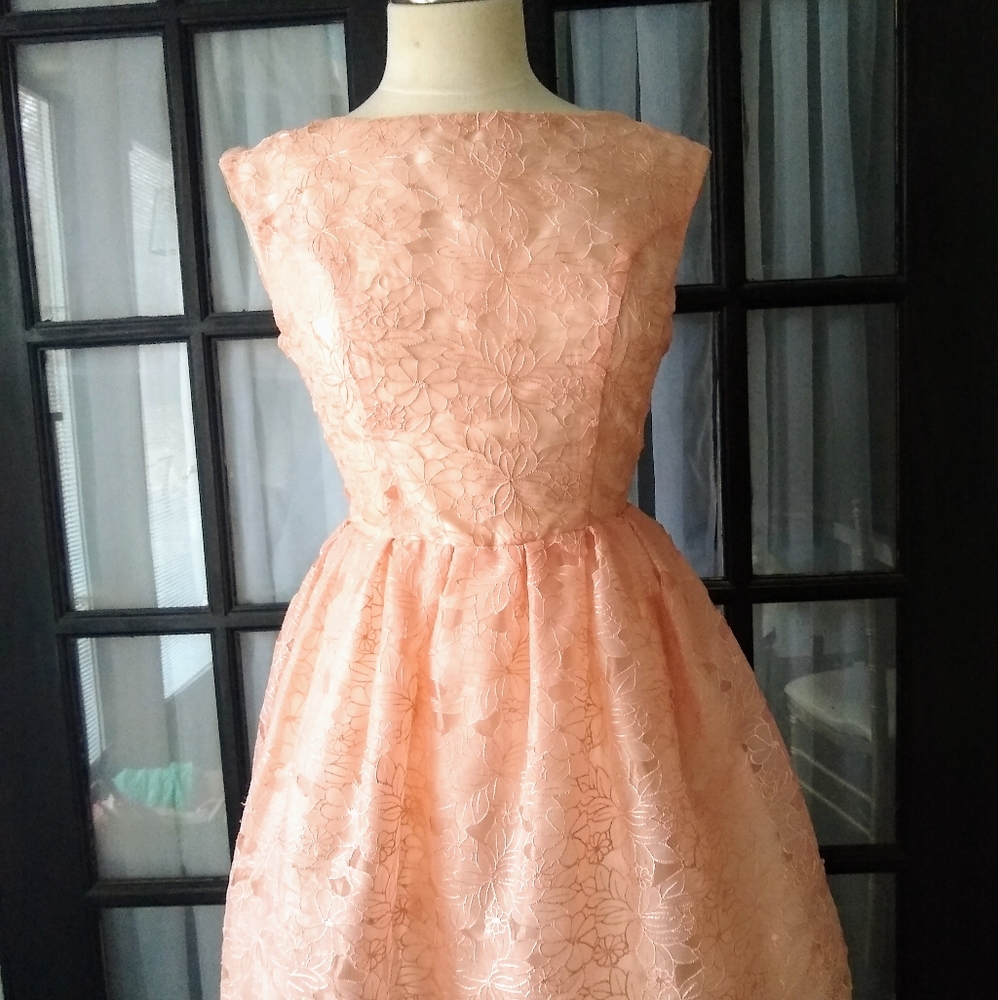 Topshop Embroidered Mini dress fit and flare